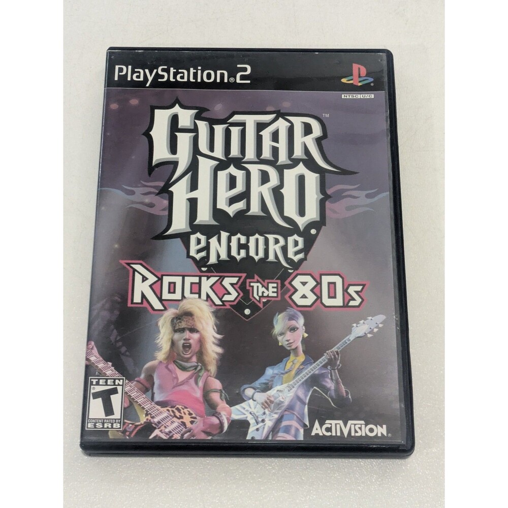 Guitar Hero Encore: Rocks the 80s (Sony PlayStation 2, 2007) PS2 Complete
